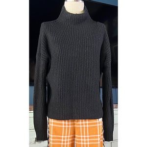 Anthropologie Magaret Black Mock Neck Sweater S